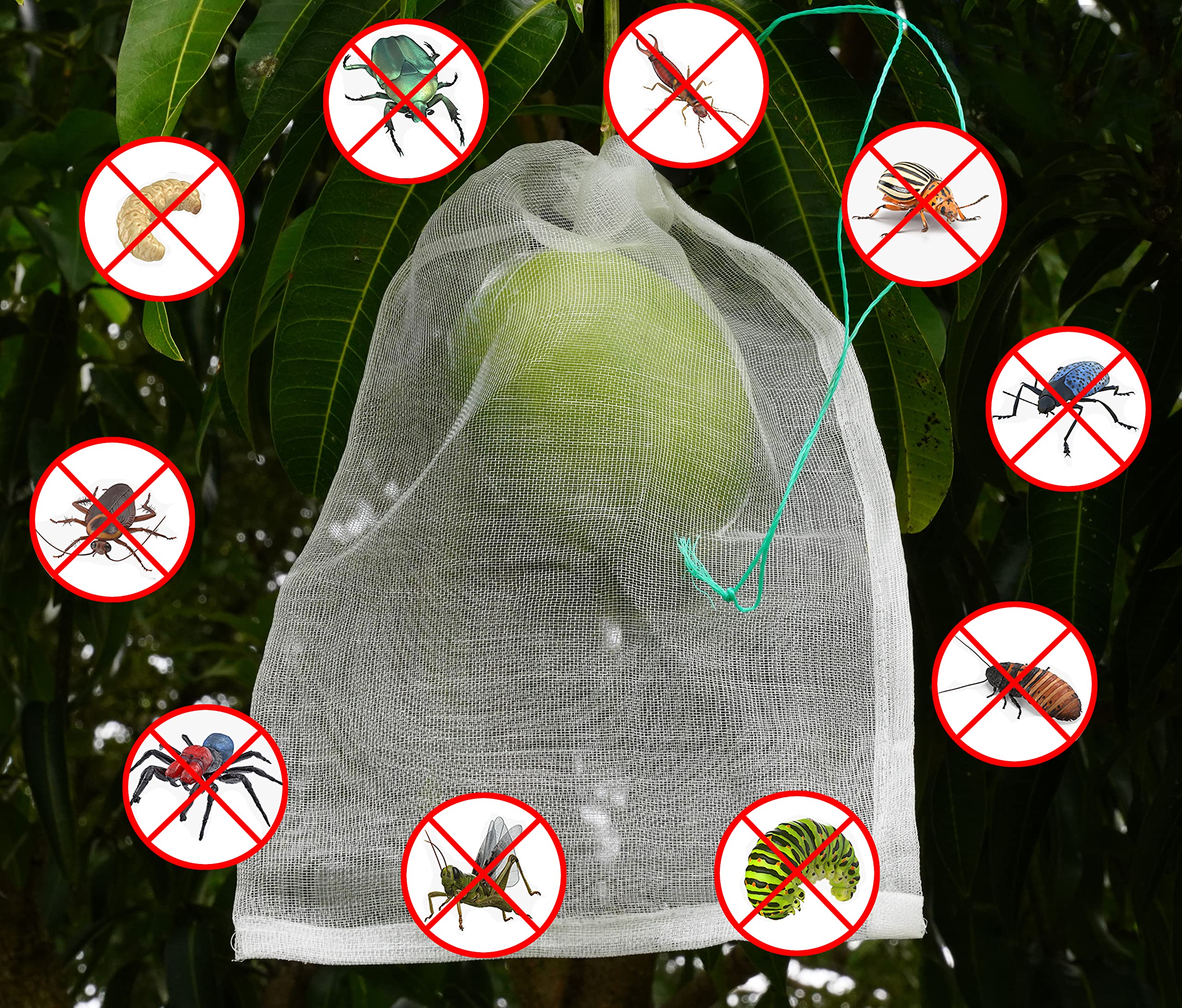 果物 Ku May QYfirst™ Fruit Protection Bags QY8X12 , 25 Bags (8